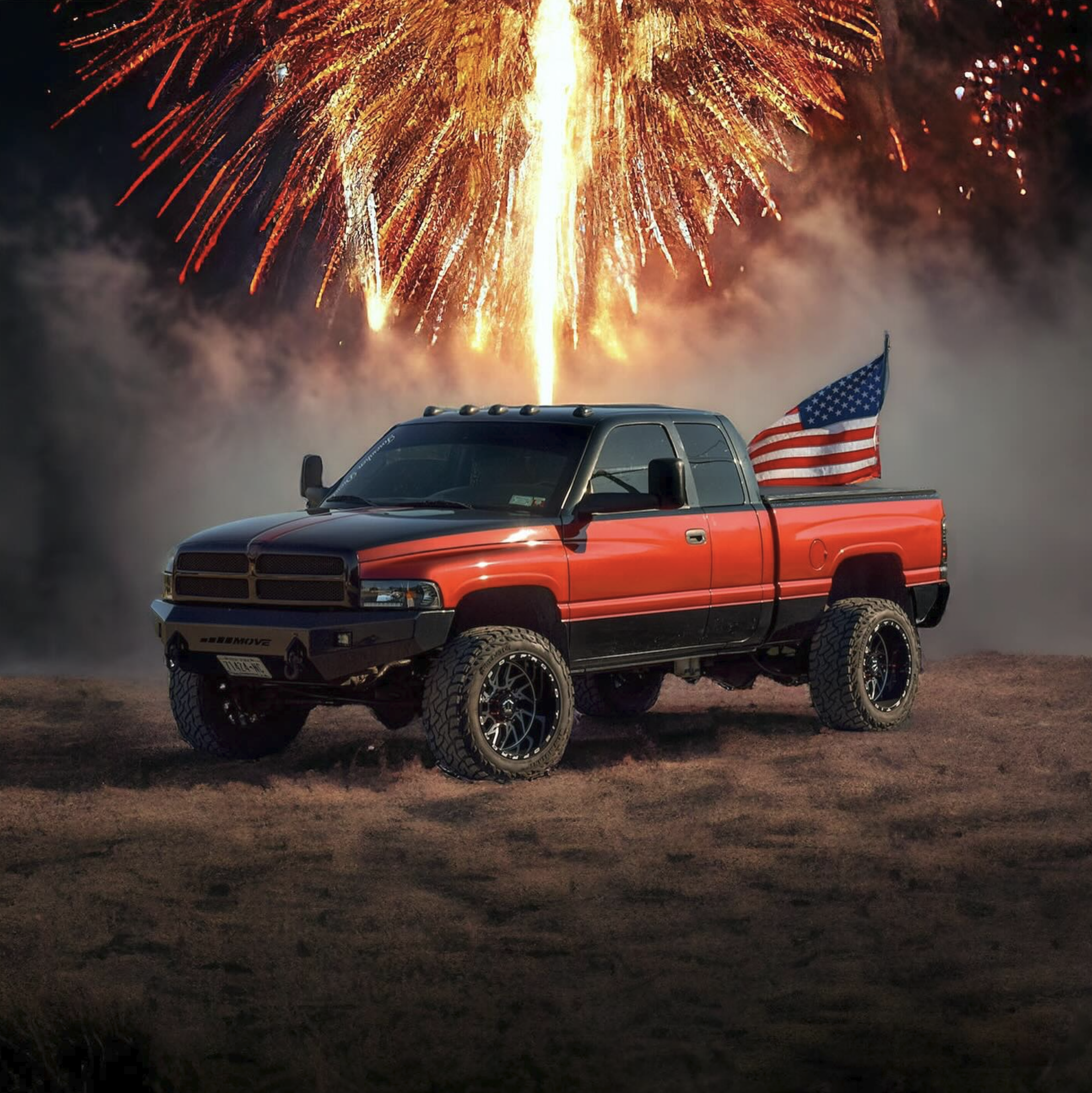 MOVE Bumpers bolt-on series rear bumper — truck detail